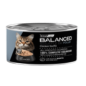 Alimento Húmedo Vitalcan Balanced Soufflé Gato Senior Sabor Pollo Lata x 85gr