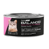 Alimento Húmedo Vitalcan Balanced Soufflé Gato Cachorro Sabor Pollo Lata x 85gr