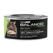 Alimento Húmedo Vitalcan Balanced Soufflé Gato Castrado Sabor Merluza Lata x 85gr
