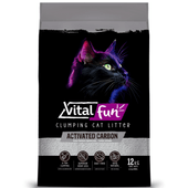 Piedra Arena Sanitaria Aglomerante Carbón Activado Vital Fun x 6 kg.