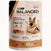 Alimento Húmedo Vitalcan Balanced Natural Recipe Perro Adulto Delicados Filetes de Carne Pouch x 100gr.