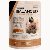 Alimento Húmedo Vitalcan Balanced Natural Recipe Gato Adulto Delicados Filetes de Cordero Pouch x 85gr.