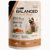 Alimento Húmedo Vitalcan Balanced Natural Recipe Gato Adulto Delicados Filetes de Pollo Pouch x 85gr.