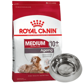Alimento Royal Canin Perro Medium Ageing 10+ x 15kg + COMEDERO ROYAL CANIN ACERO ANTI HORMIGA DE REGALO