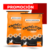 COMBO de 2 Bolsas de Arena Piedra Sanitaria Rubicat Premium x 10kg