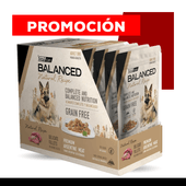 PROMO Caja x 12 Unidades de Alimento Húmedo Vitalcan Balanced Natural Recipe Perro Adulto Delicados Filetes de Carne Pouch x 100gr.