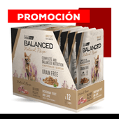 PROMO Caja x 12 Unidades de Alimento Húmedo Vitalcan Balanced Natural Recipe Gato Adulto Delicados Filetes de Trucha y Cordero Pouch x 85gr.